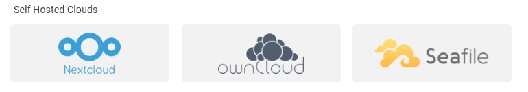 Opciones de almacenamiento autoalojado de BackupKit: Nextcloud, ownCloud y Seafile